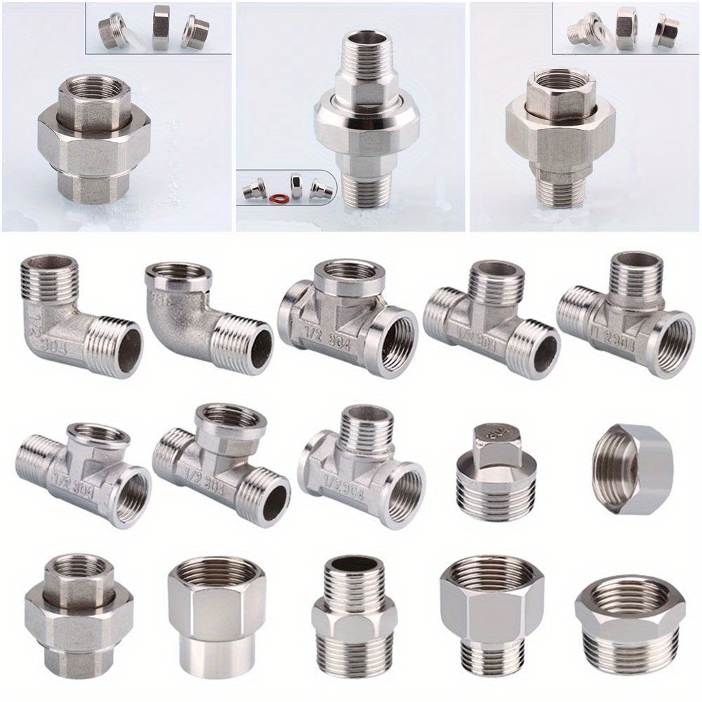 1/2 Female x Male BSPT Stainless Steel 304 Cast Pipe Fitting
