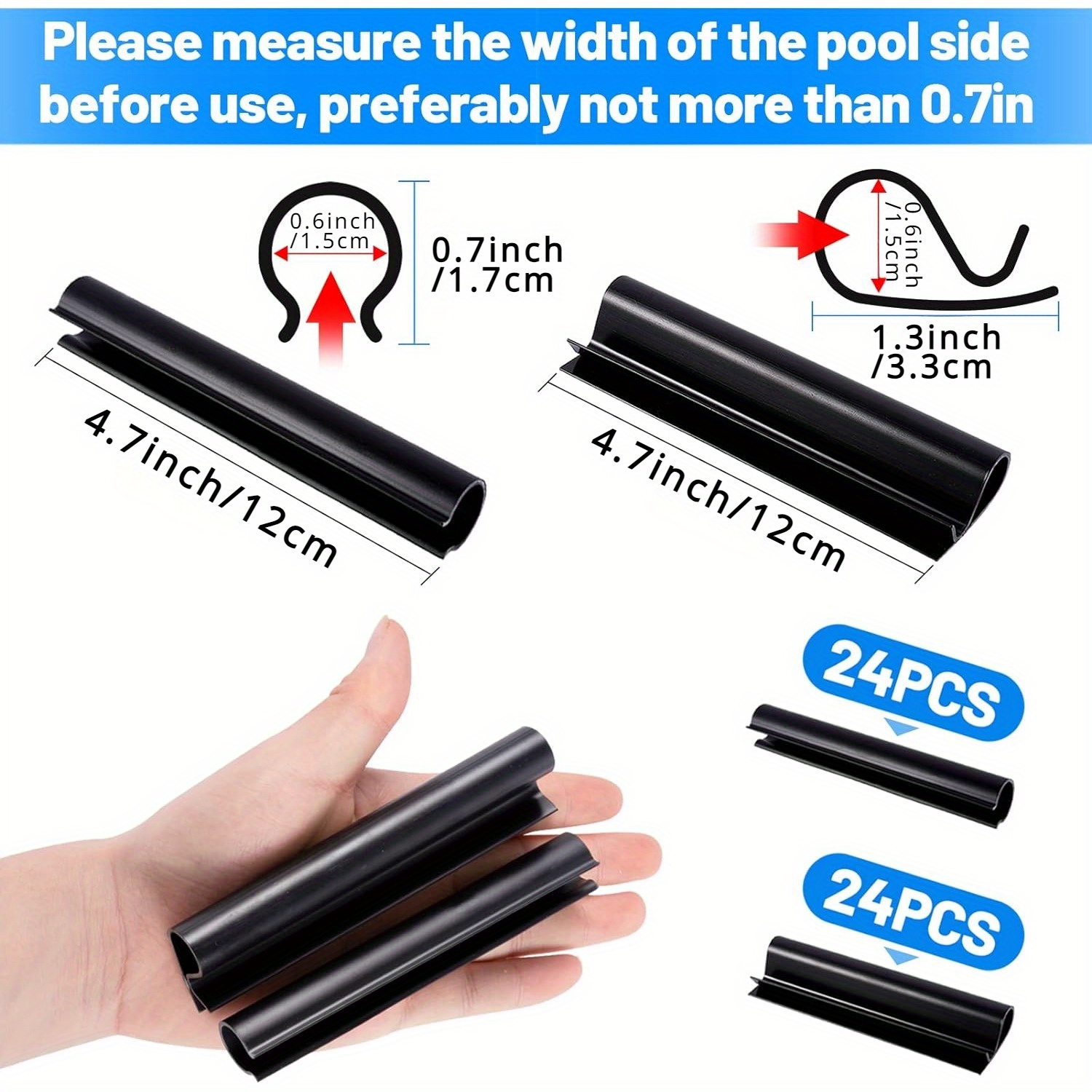 Winter Pool Cover Clips For Above Ground Pools 2 Shapes Pool - Temu  Australia