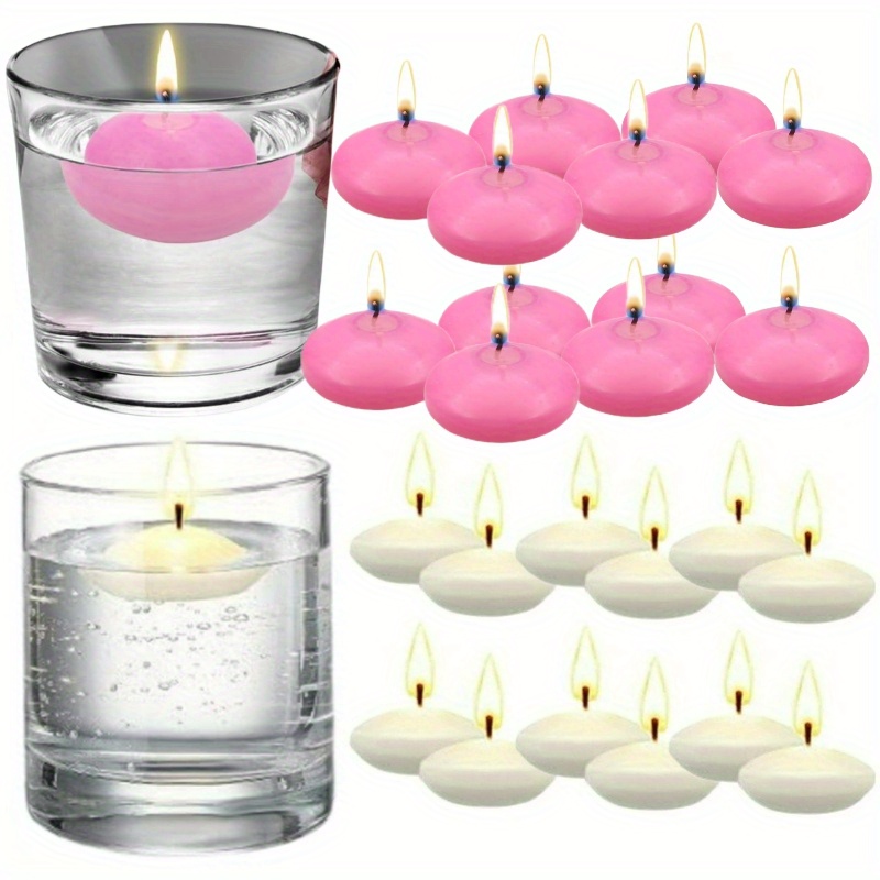 Box 10 candele galleggianti colore bianco - bols 103632052202 - Il patio  store