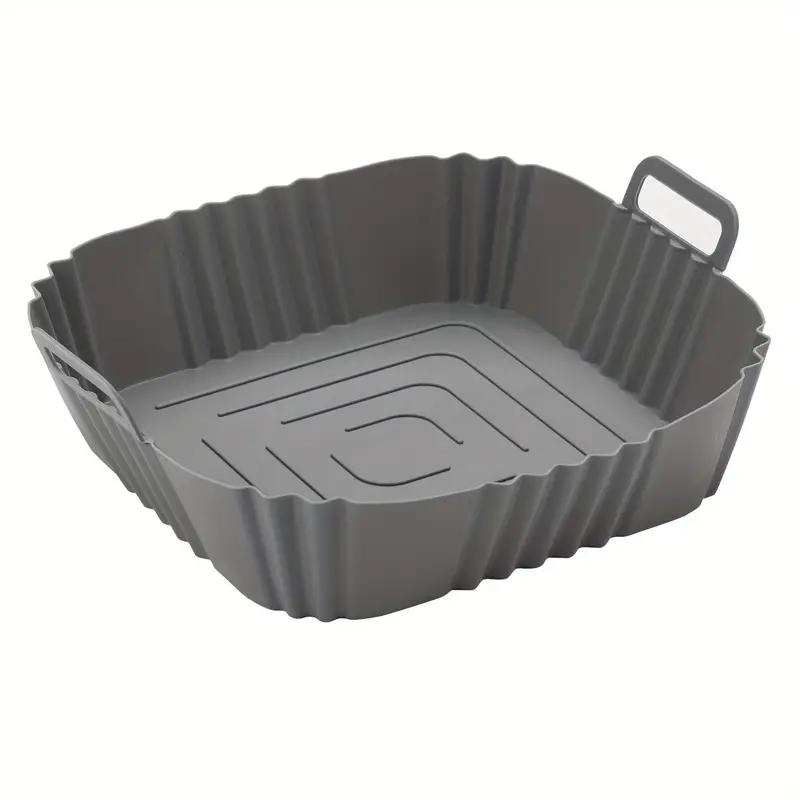 Airfryer Silicone Basket Square Silicone Tray for Airfryer Easy Clean Dish  Liner Pizza Plate Grill Pan Mat Air Fryer Accessories