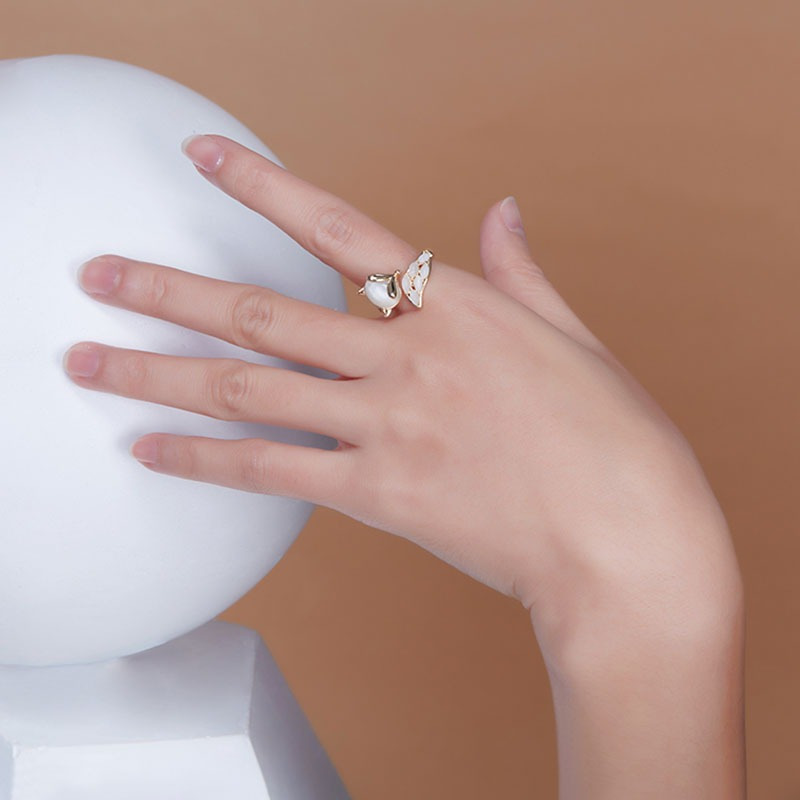 טבעי חיות לנשים בגוון זהוב מתכונים עם תכשיטים טבעת אלגנטית הניתנת לערום ללבוש יומיומי או לאירועים מיוחדים