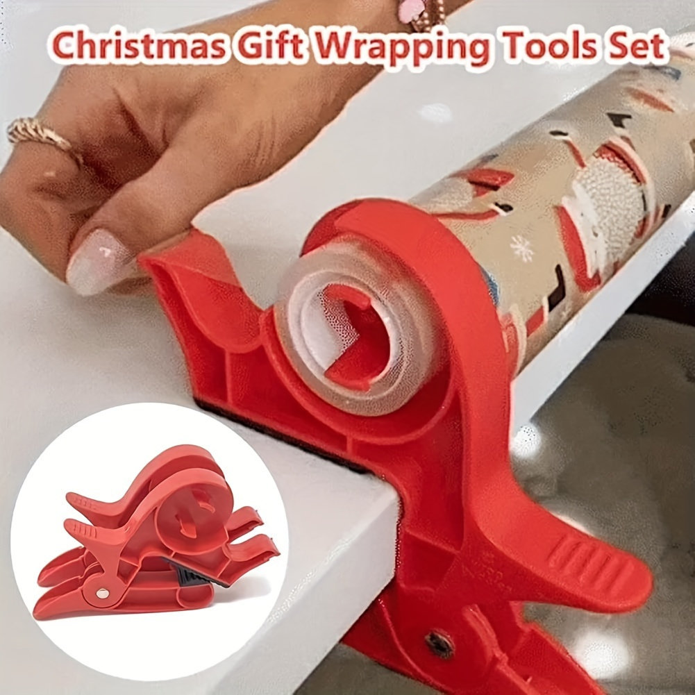 2PCS Gift Wrap Cutter Wrapping Paper Dispenser Cutter Black&Green