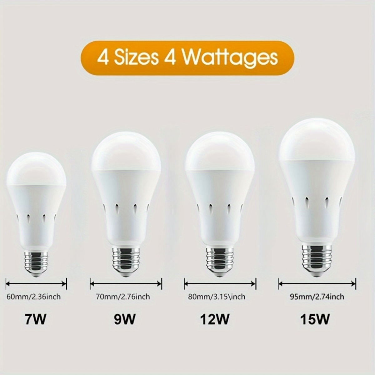 Rechargeable Emergency Led Bulbs (50w Equivalent) Daylight - Temu