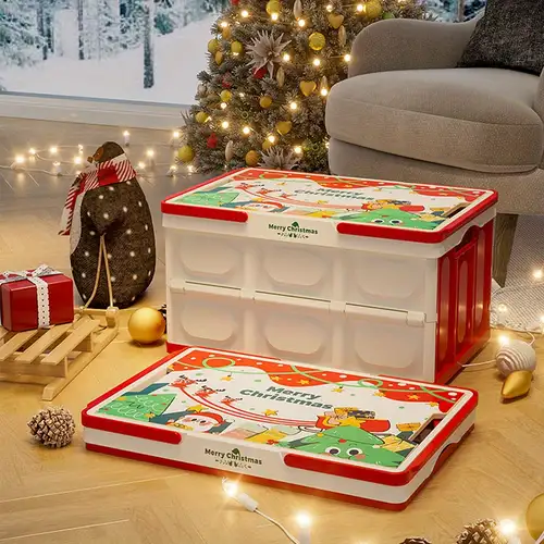 64 Grids Christmas Ornament Storage Box Preserve Case Christmas Tree  Decorations Organizer for Home Xmas Holiday Accessories