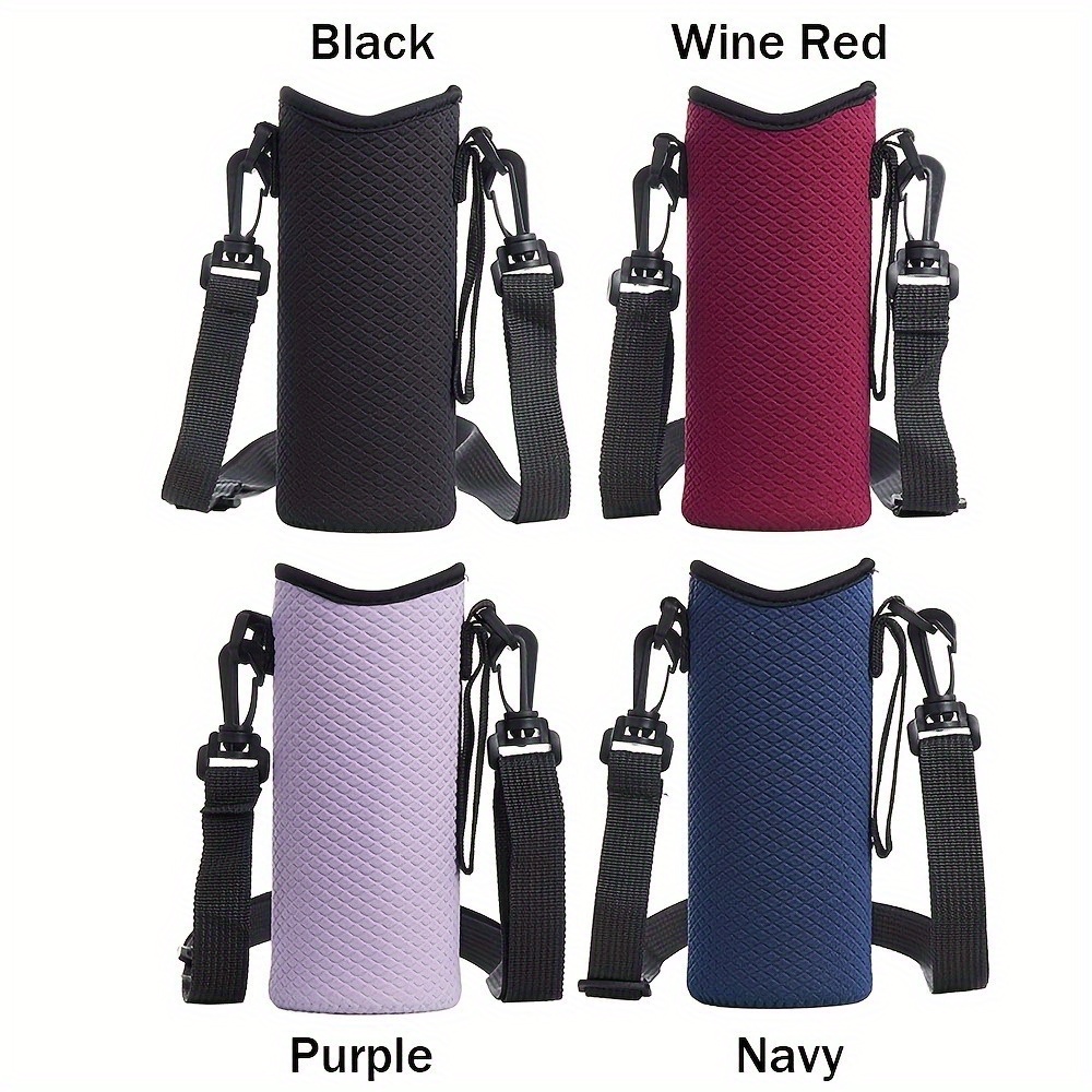 Portable Solid Color Water Bottle Carrier Bag Water Cup - Temu Canada