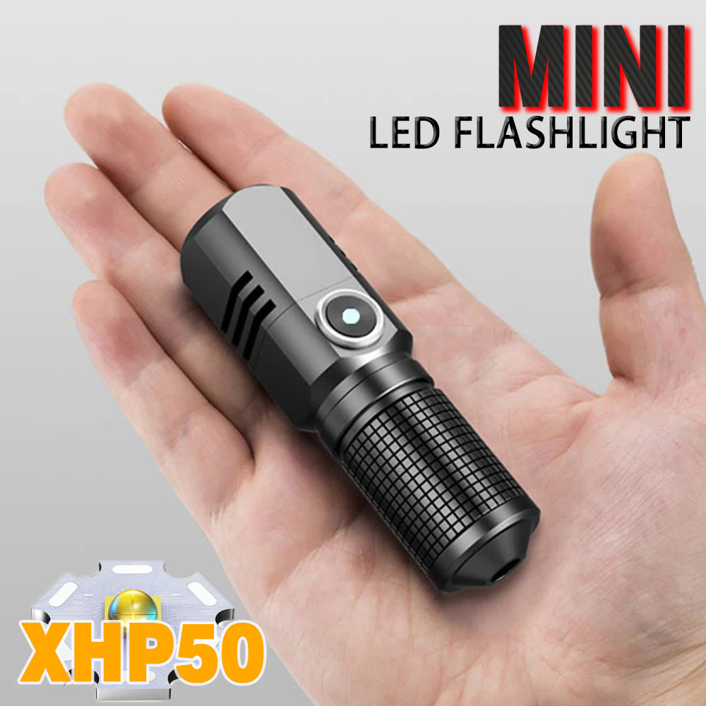 Mini Lampe De Poche LED Zoom 1 Pièce Torche Portable XHP50 - Temu
