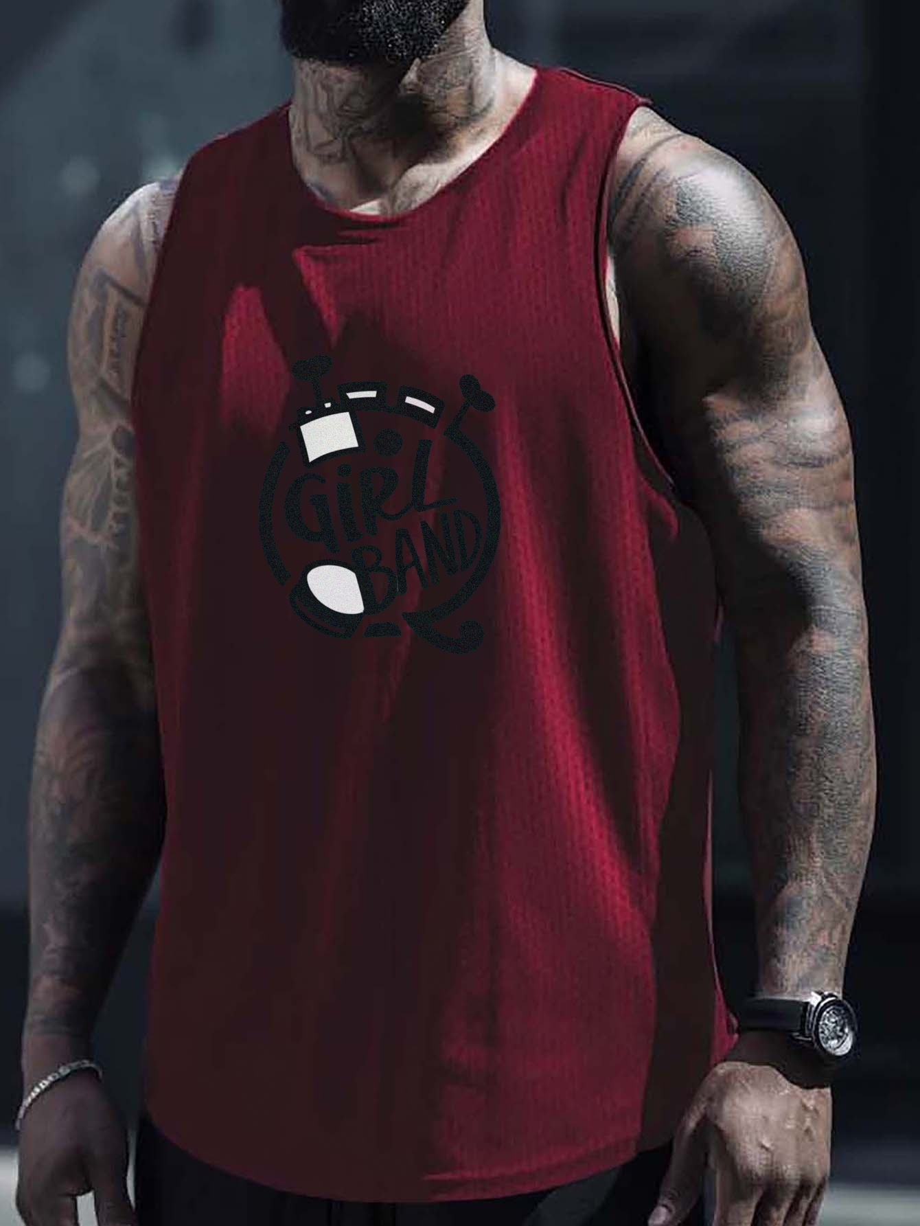 Gym Print Men's Graphic Design Hooded Tank Top Casual Comfy - Temu Australia