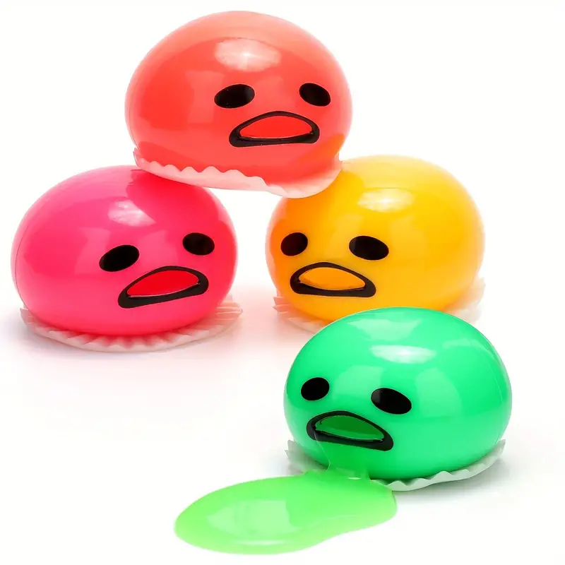 Stress Relief Toys Puking Ball Lazy Egg Vomiting Egg Yolk - Temu