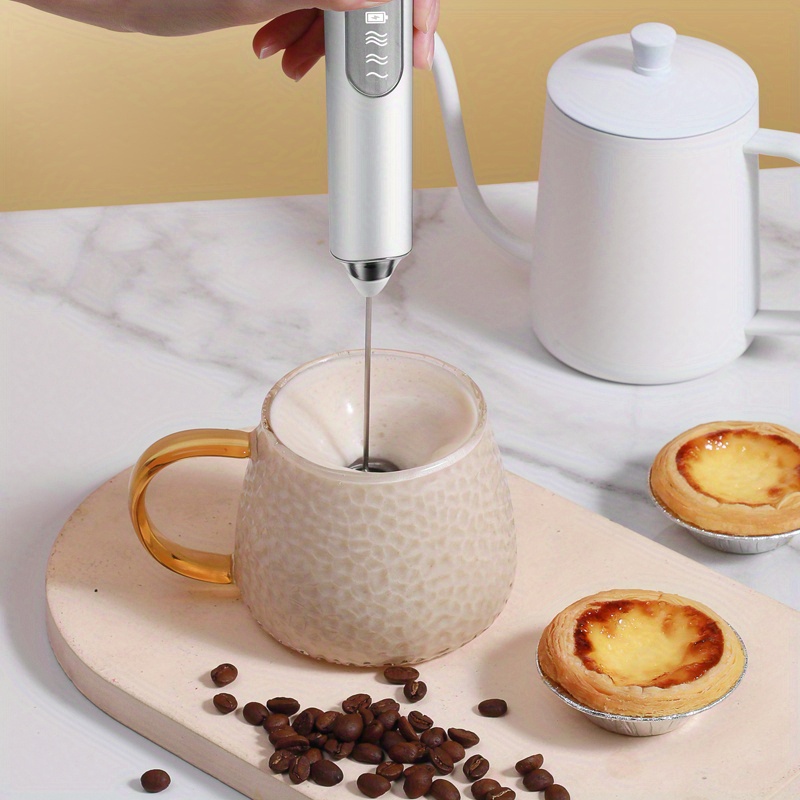 WanderLand Milk Frother，Handheld Creamer for Coffee, Handheld Creamer  Electric Whisk, Coffee Stirring Stick, Latte, Cappuccino, Matcha - Mini  Creamer
