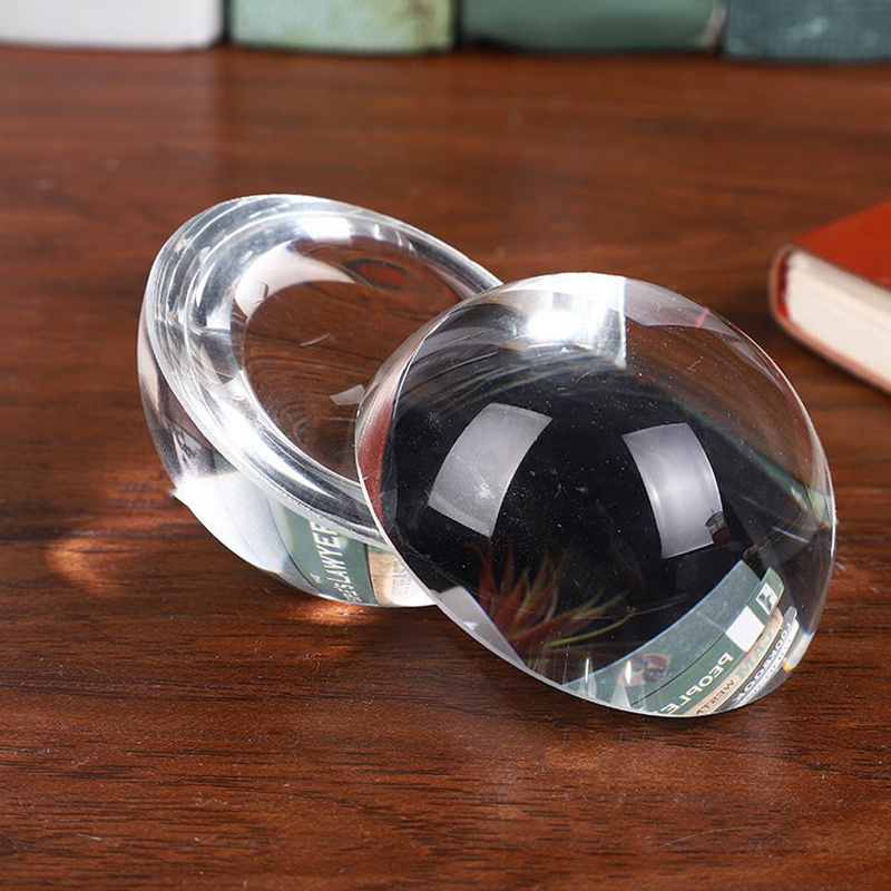 

1pc Crystal Dome Magnifier Paperweight For Reading, Reading Magnifier For The Elderly