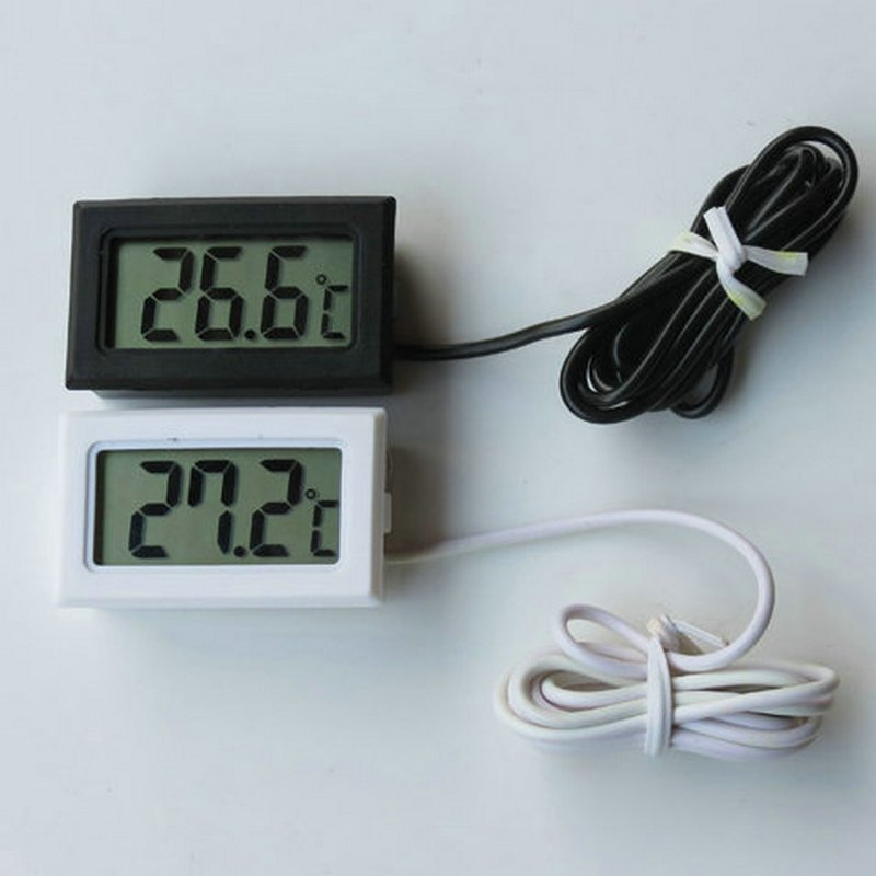 Mini termómetro Digital LCD con sonda impermeable, Sensor de temperatura  conveniente para pecera, nevera, acuario, interior