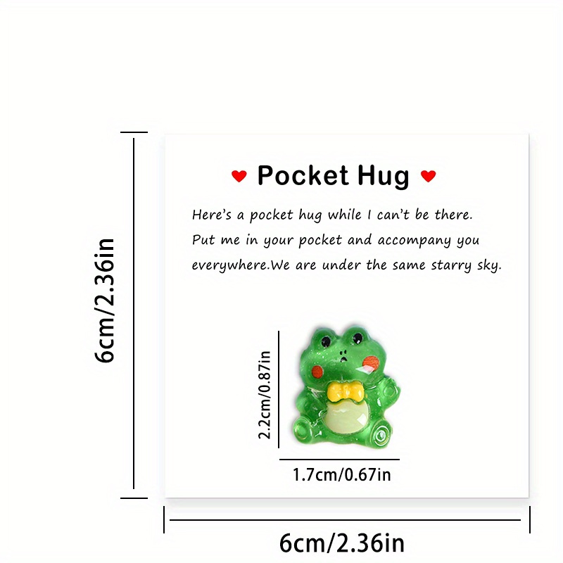 1pc Shy Frog Pocket Hug, Cute Resin Animal Decoration Pocket Hug With  Encouraging Greeting Card, Perfect Gift For Family, Friends, And Loved Ones  On S