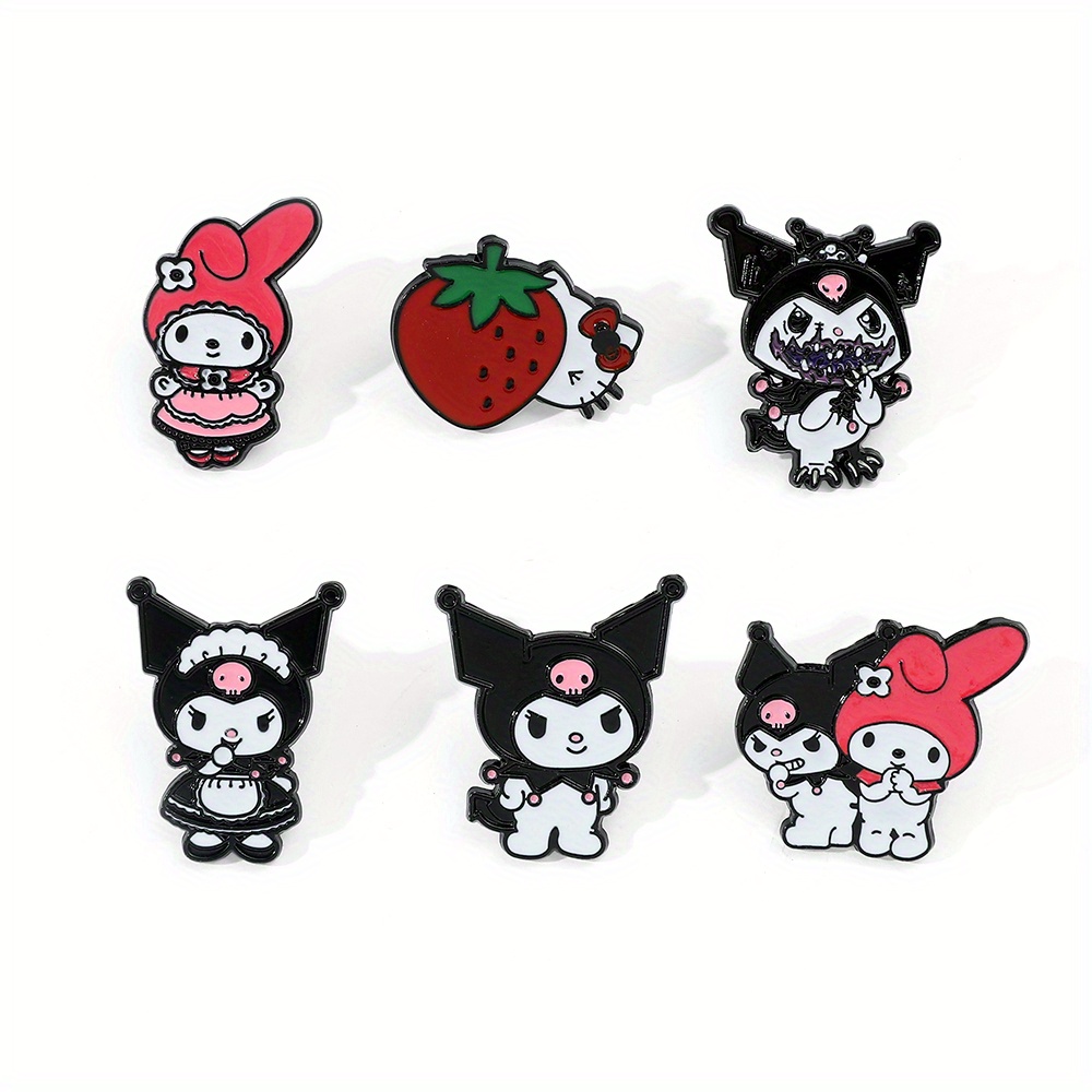 Kuromi Cat Melody Hard Enamel Pin Halloween Horror Collectible