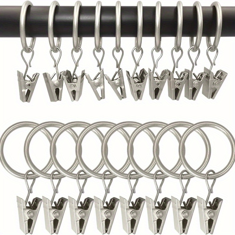 Curtain Rings Clips Curtain Hooks Clips Rings Hanging - Temu