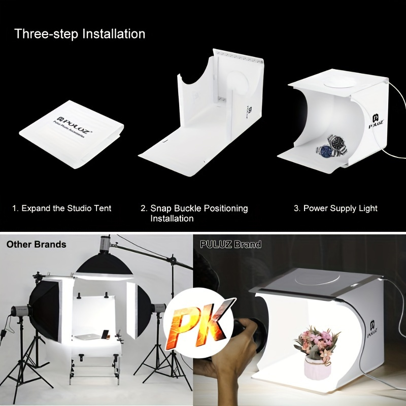 Miniature Tabletop Shooting Box Photography Studio Light Box - Temu