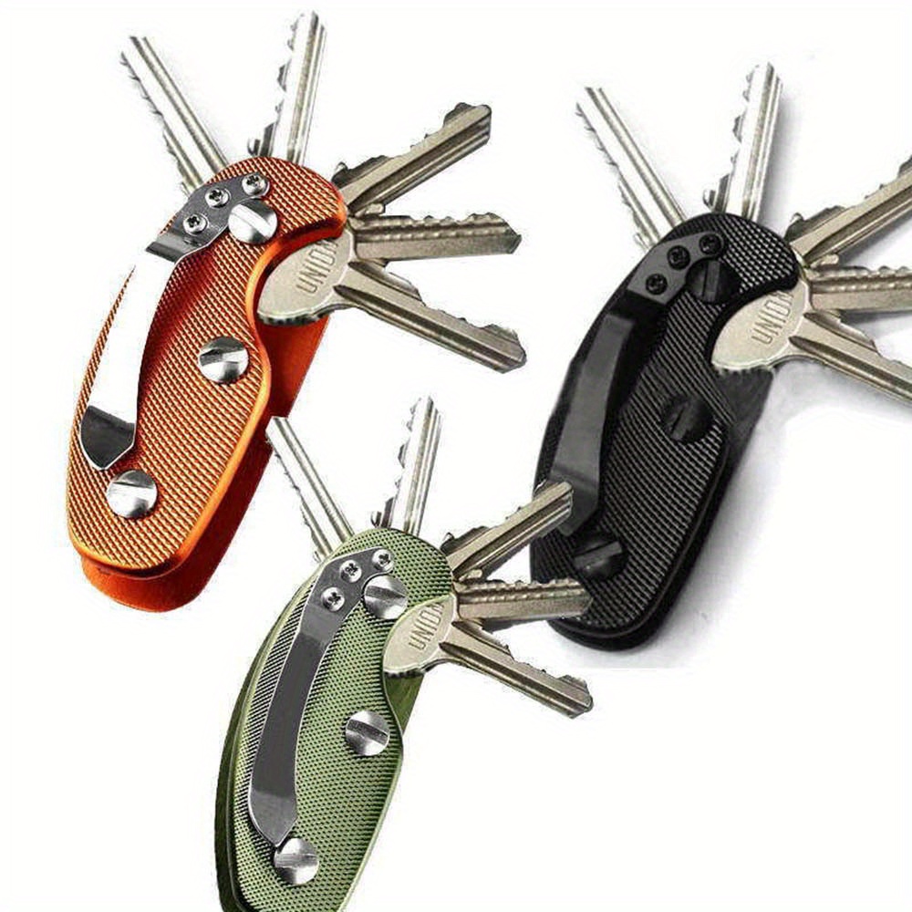 Organizador de llaves de anillo de metal con 10 etiquetas para llaves y  ganchos de resorte, organizador de llaves de propietario, organizador de