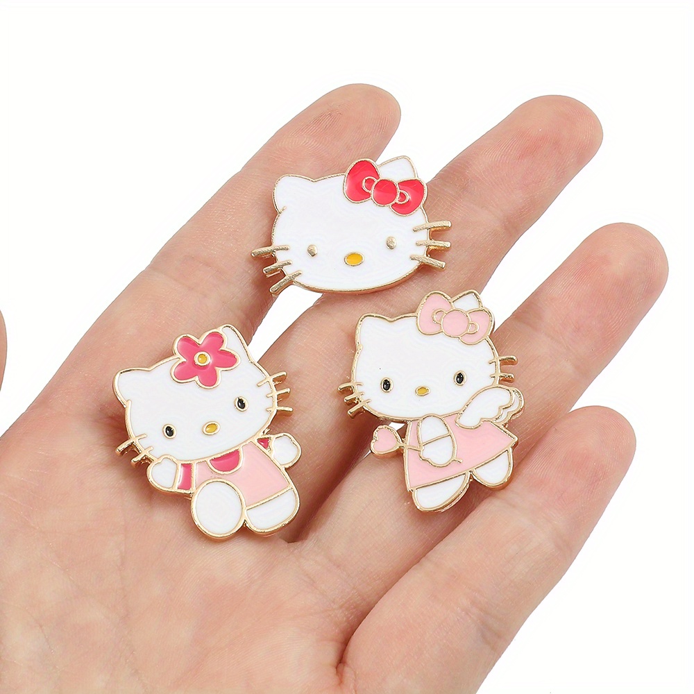 Cartoon Hello Kitty Brooch Sanrio Anime Character Pins for