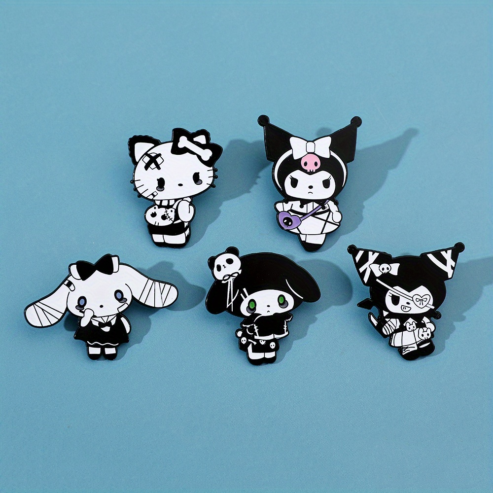 5pcs Series Brooches Cute Hello Kitty Enamel Pins Backpack Clothing Decorative Accessories,$3.99,C12-5pcs,Temu