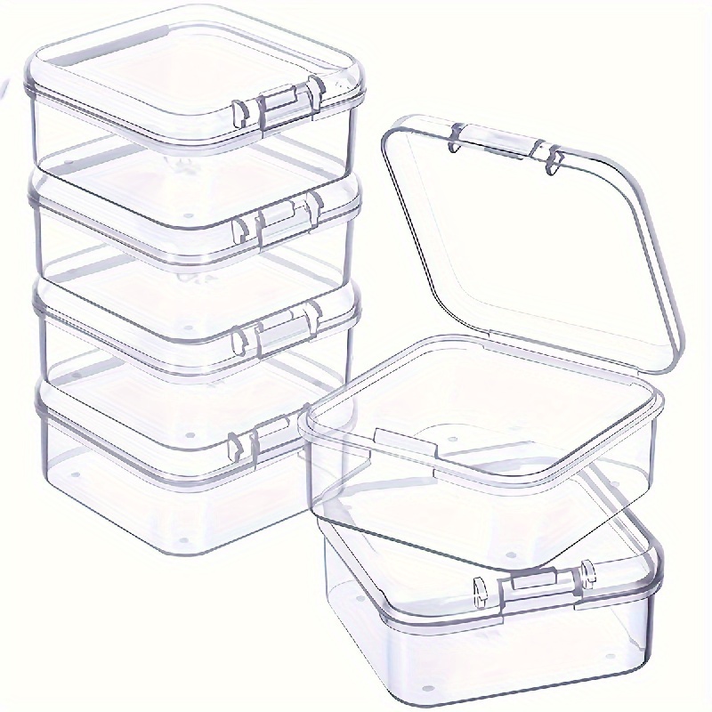 Transparent Plastic Square Boxes Transparent Storage Boxes - Temu