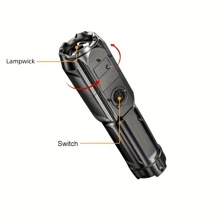 Super Bright Zoomable Flashlight Portable Multi functional - Temu