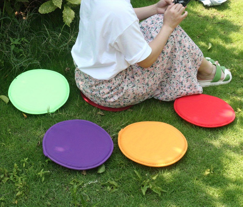 1pc Tapis De Pique-nique Portable Extérieur, Coussin De Siège En Éponge  Ronde, Convient Pour Le Camping - Temu France