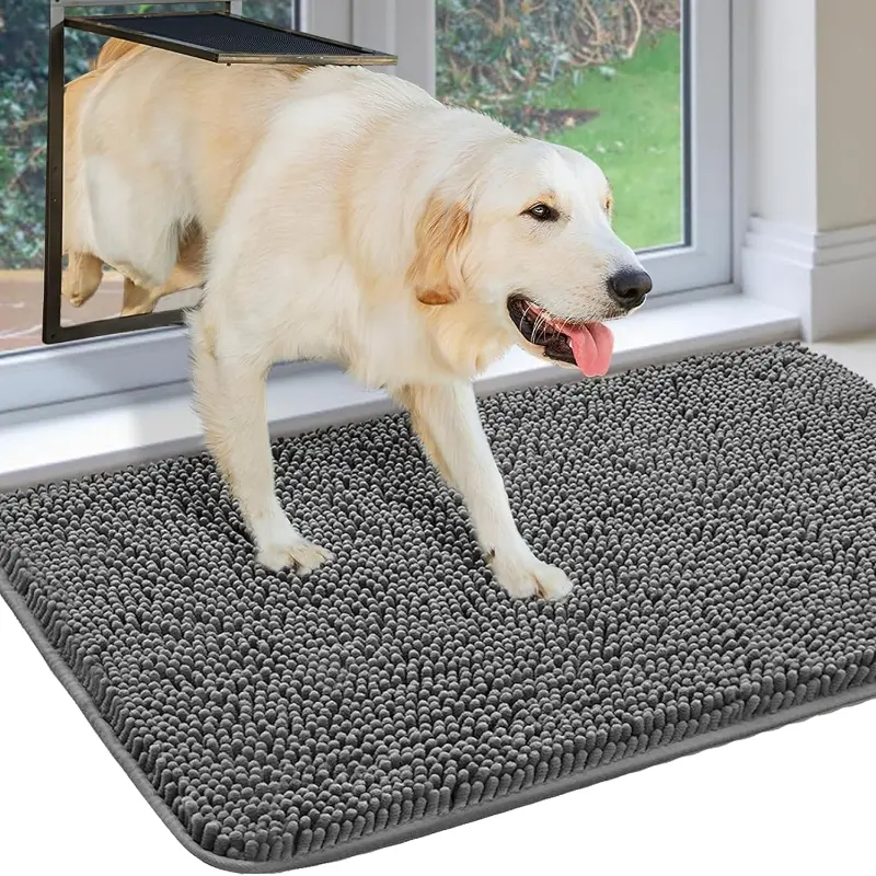 Absorbent Door Mat For Muddy Paws Quick-drying Dog Paw Cleaning Mat Non  Slip Rubber Backed Heavy Dog Bed Mat - Temu