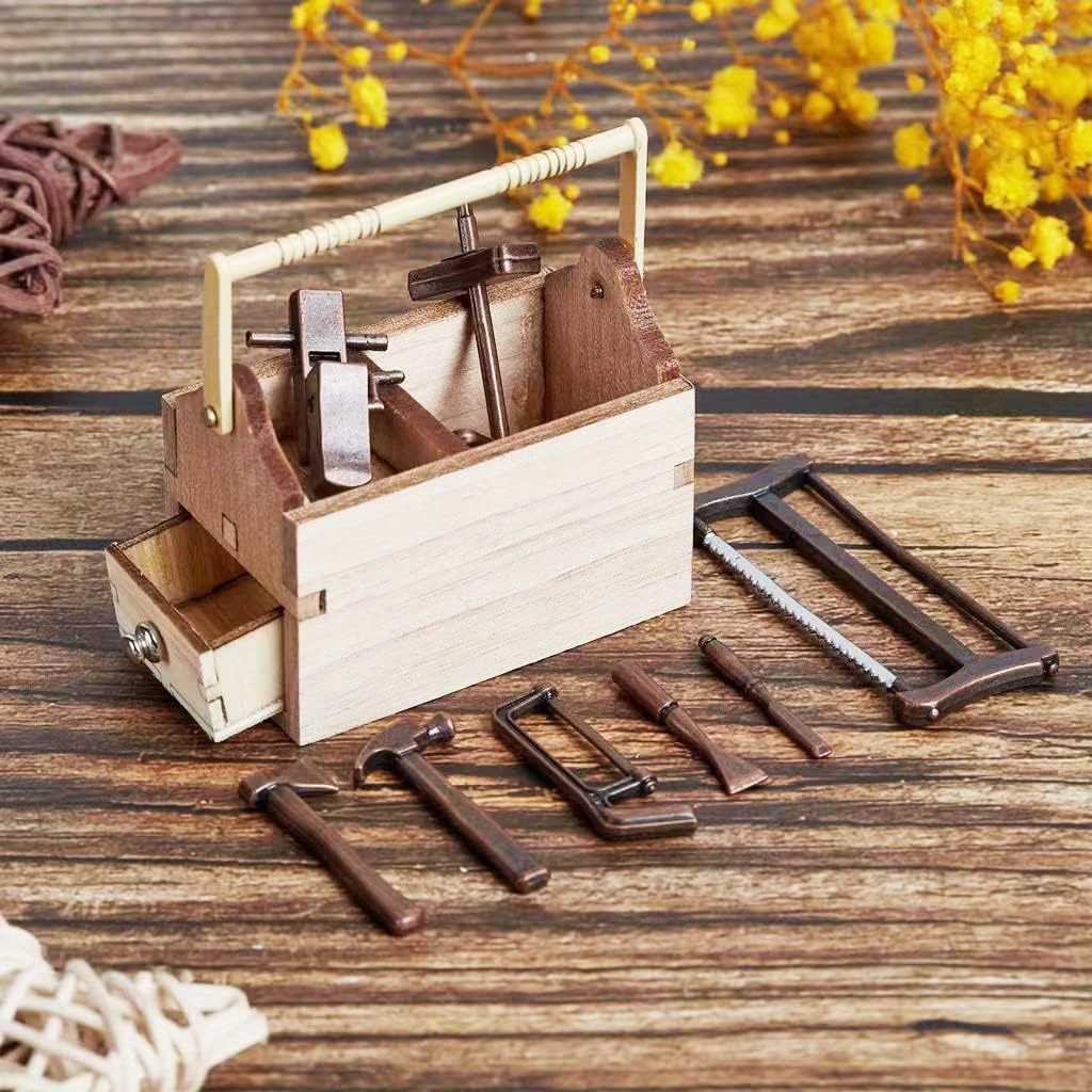 Miniature Toolbox with tiny tools 1/12 scale Dollhouse and Diorama Acc –  Portraits and Miniatures by NC