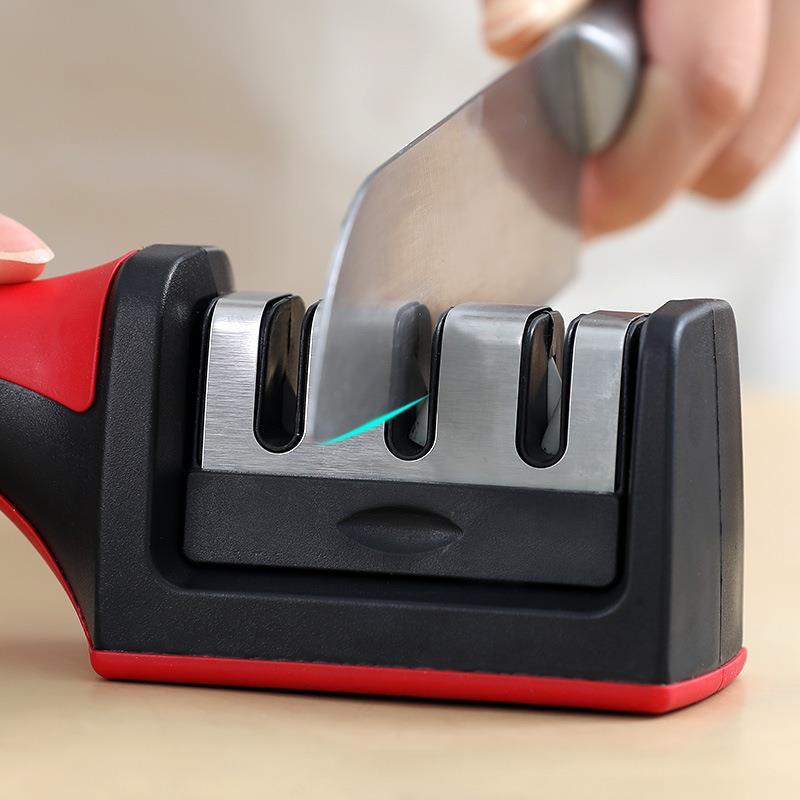 4 IN 1 Knife Sharpener, 4-Stage Knife Sharpening Tool Multifunctional  Kitchen Knife Scissor Sharpener with the Diamond, Ceramic, and Tungsten  Steel