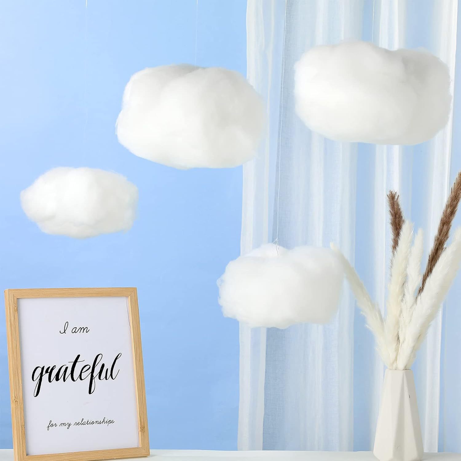Artificial Cotton 3D Cloud Fake White Cloud Home Stage Wedding Party Prop  Kids Birthday Party Shopping Mall Decorations