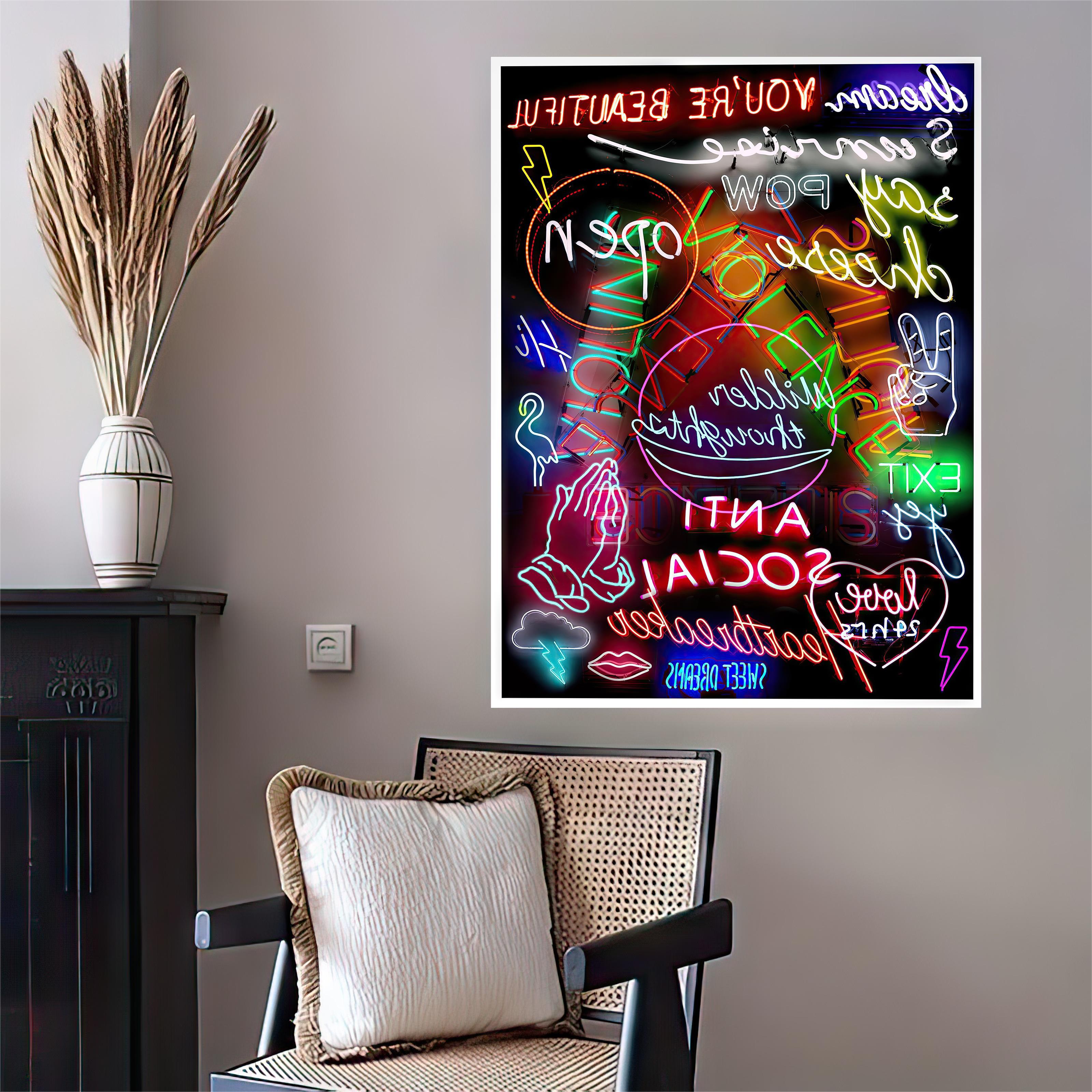 Neon Rose | Art Board Print