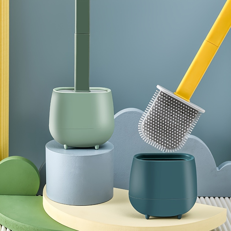 Easy to clean Silicone Toilet Brush With Holder Keep Your - Temu