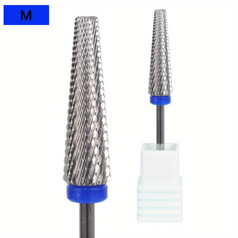 1pc New 5in Long Tapered Carbide Nail Drill Bits Electric Drill Accessories Manicure Dead Skin Cuticle Milling Cutter