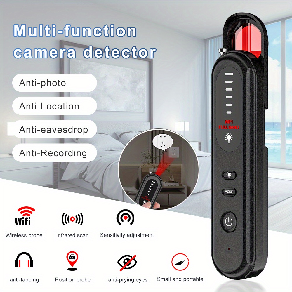 Infrared Hidden Camera Detector LED Anti Spy Taping Device for Hotel  Household Bedroom - Locates Camera Quickly And Instantly