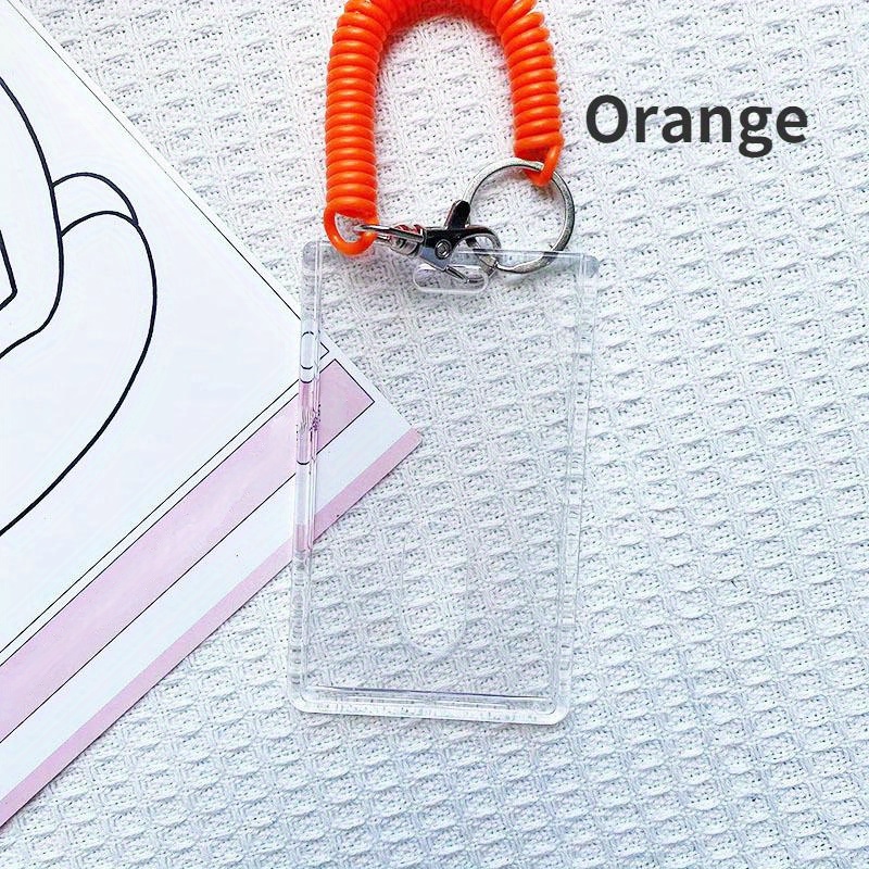 Spring Coil Wire Id Badge Holder Keychain Stretchy Acrylic - Temu  Philippines