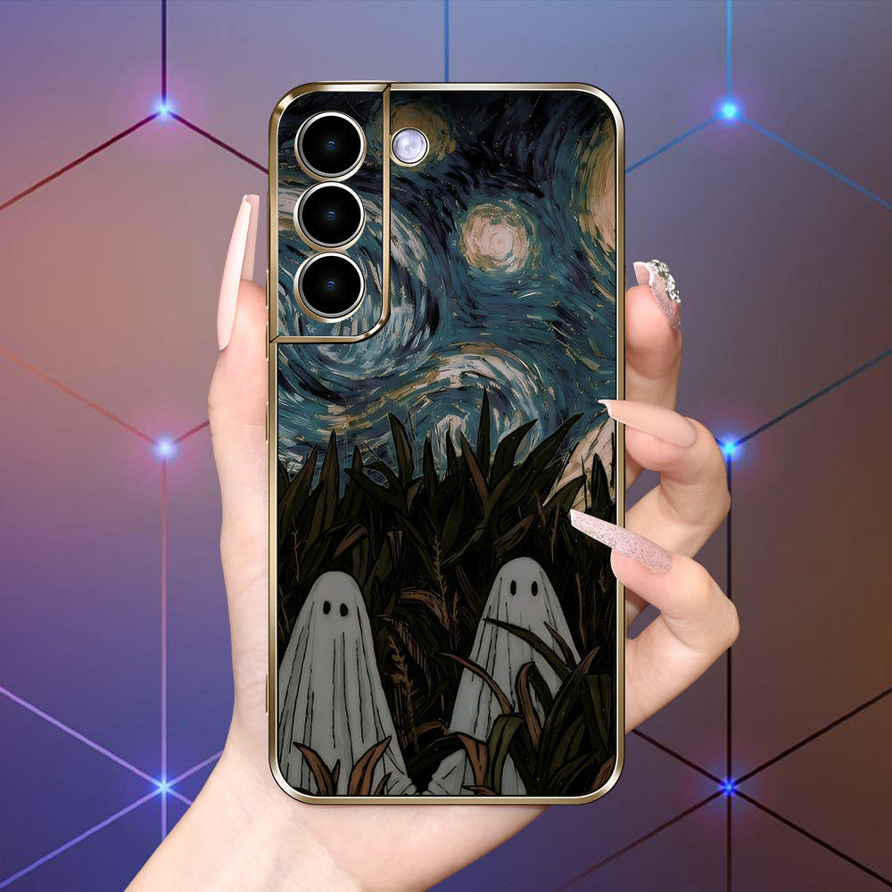 

Creative Starry Sky Ghost Print Pattern Phone Case Suitable For Samsung S23ultra/s23/s22/s21fe New A13/a53/a52/a51/s10/s20/a23/a33/a54/a14/a34/a24