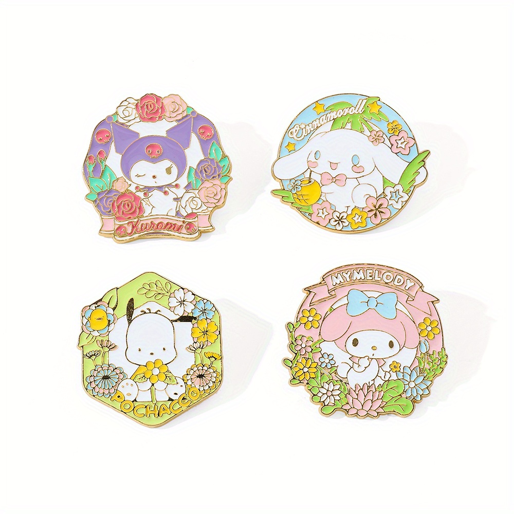 Series Badges Hello Kitty Cinnamoroll Cartoon Brooches Cute Enamel