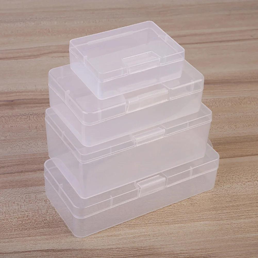 Clear Plastic Storage Container Boxes With Hinged Lids Small - Temu