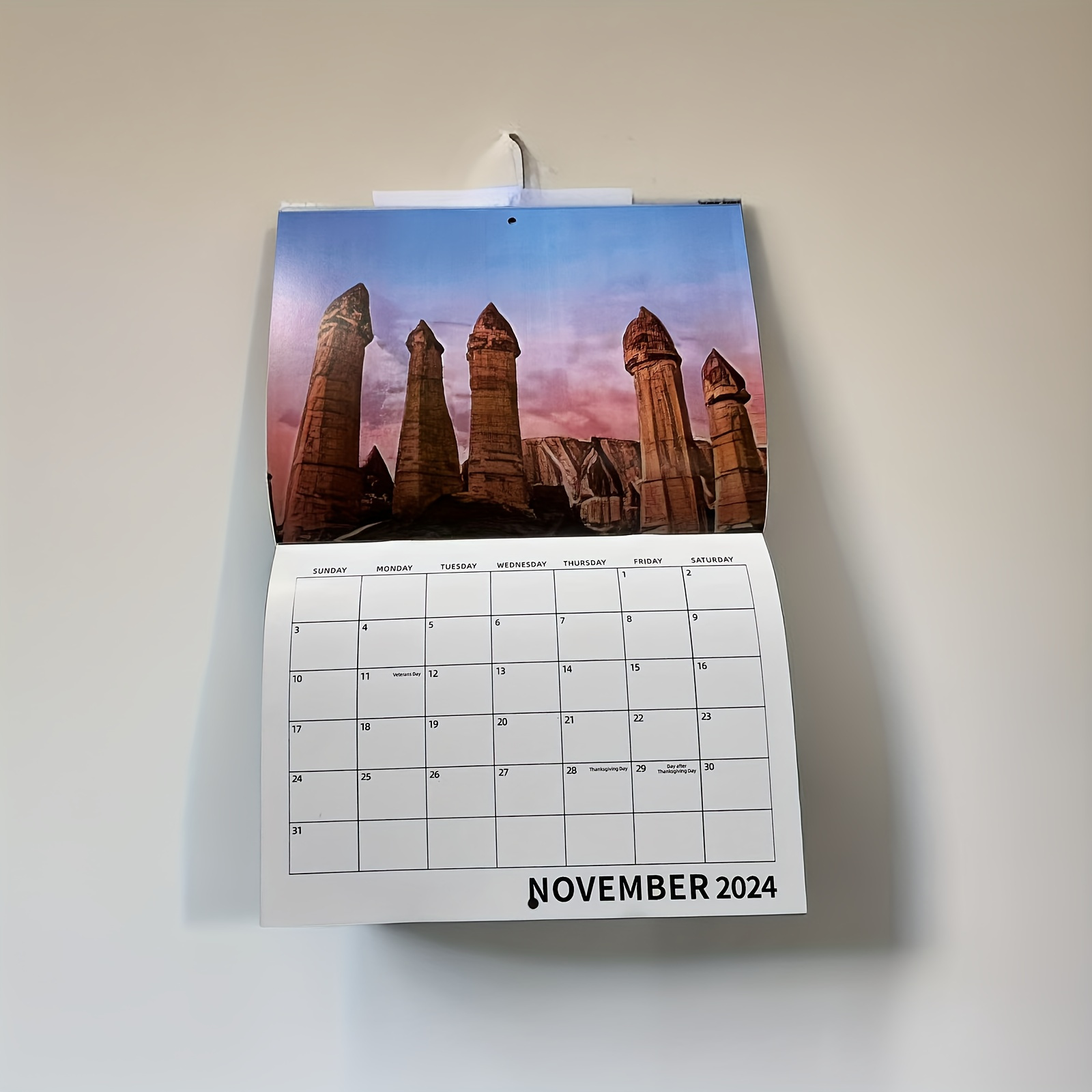 2024 Dick Mountain Calendar,natural Landscape Fun Theme Wall Calendar