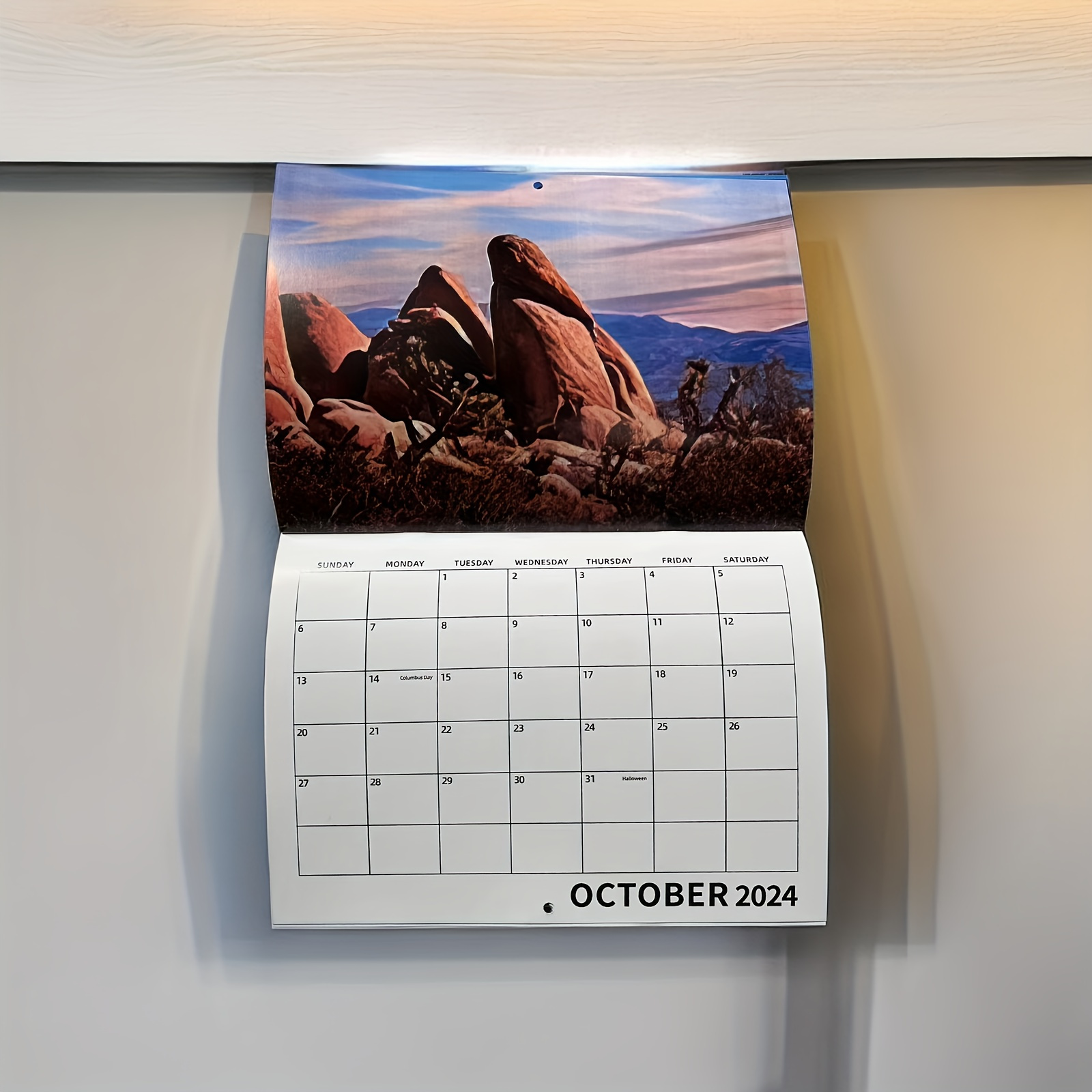 2024 Dick Mountain Calendar,natural Landscape Fun Theme Wall Calendar