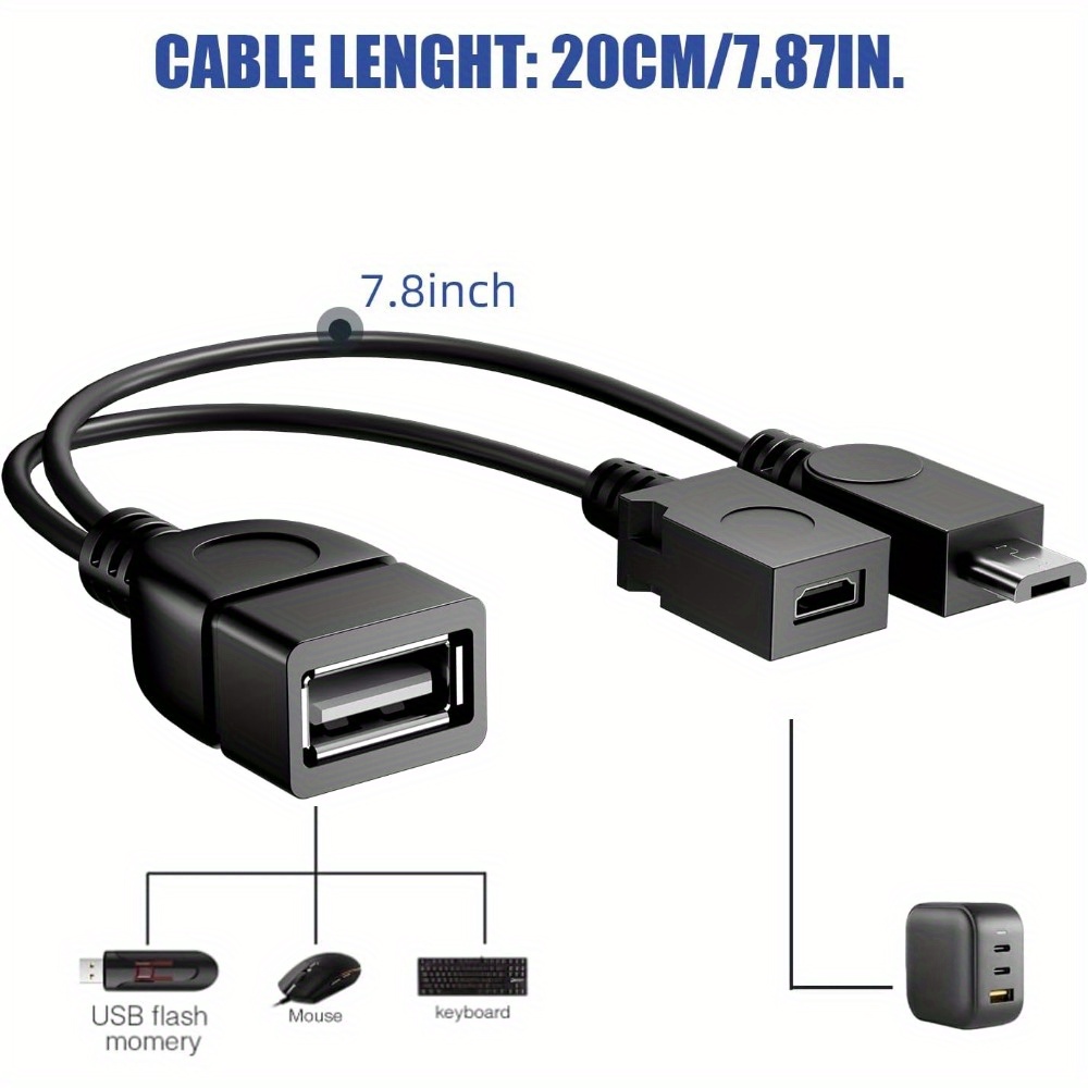 OTG Cable Adapter for Firestick 4K Fire Stick  TV USB add Keyboard,  USB