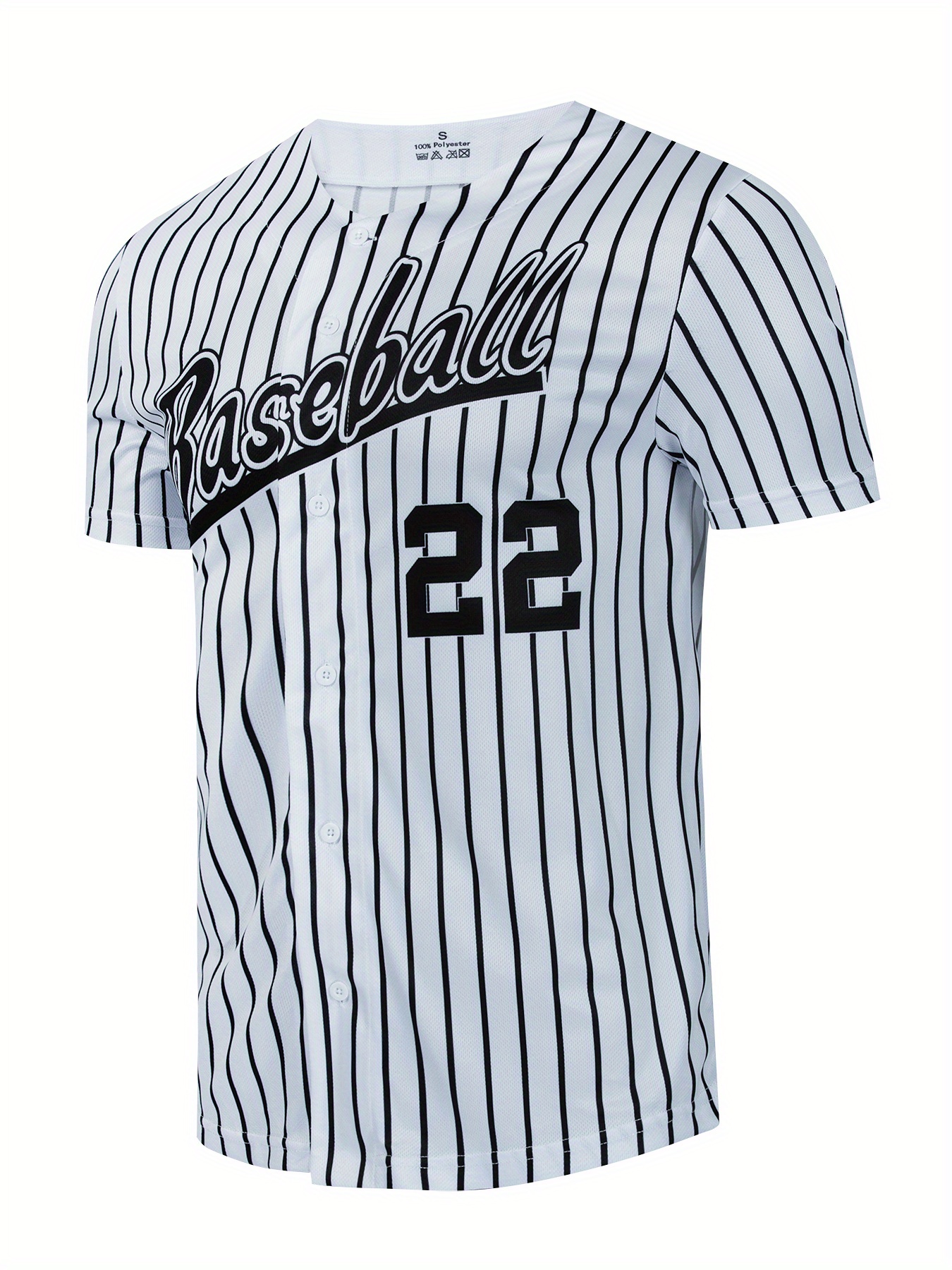 Striped Baseball Jersey Men s Hip Hop Classic Design Temu Canada