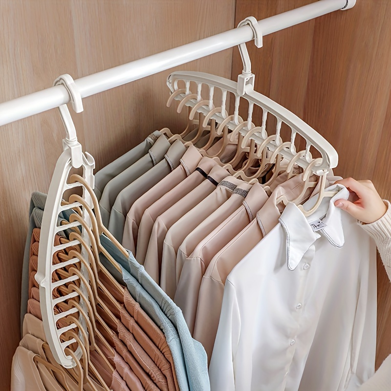 Multifunctional 9-hole Clothes Hanger - For Home, Dorm, Folding, Rotating,  Space-saving Closet Organizer