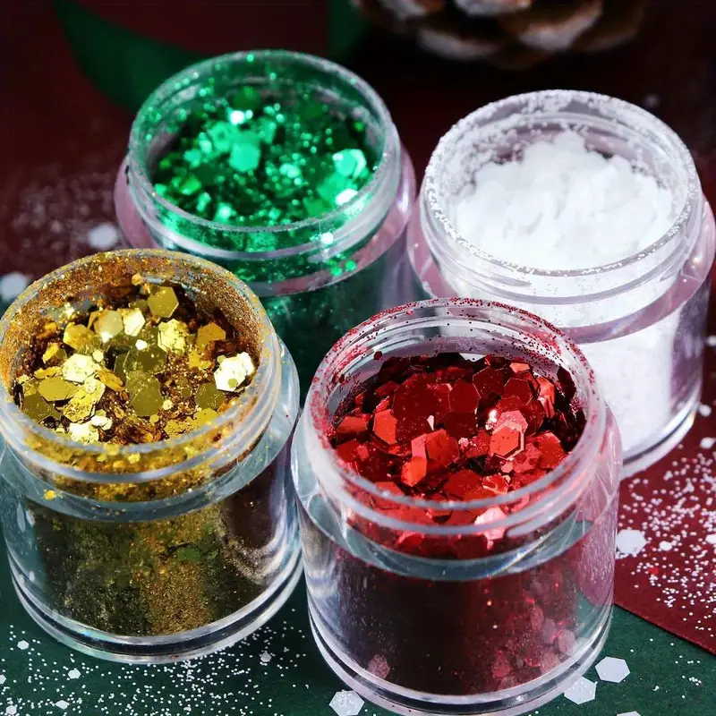 Christmas Resin Glitter Mixed Hexagons Epoxy Resin Pigment - Temu