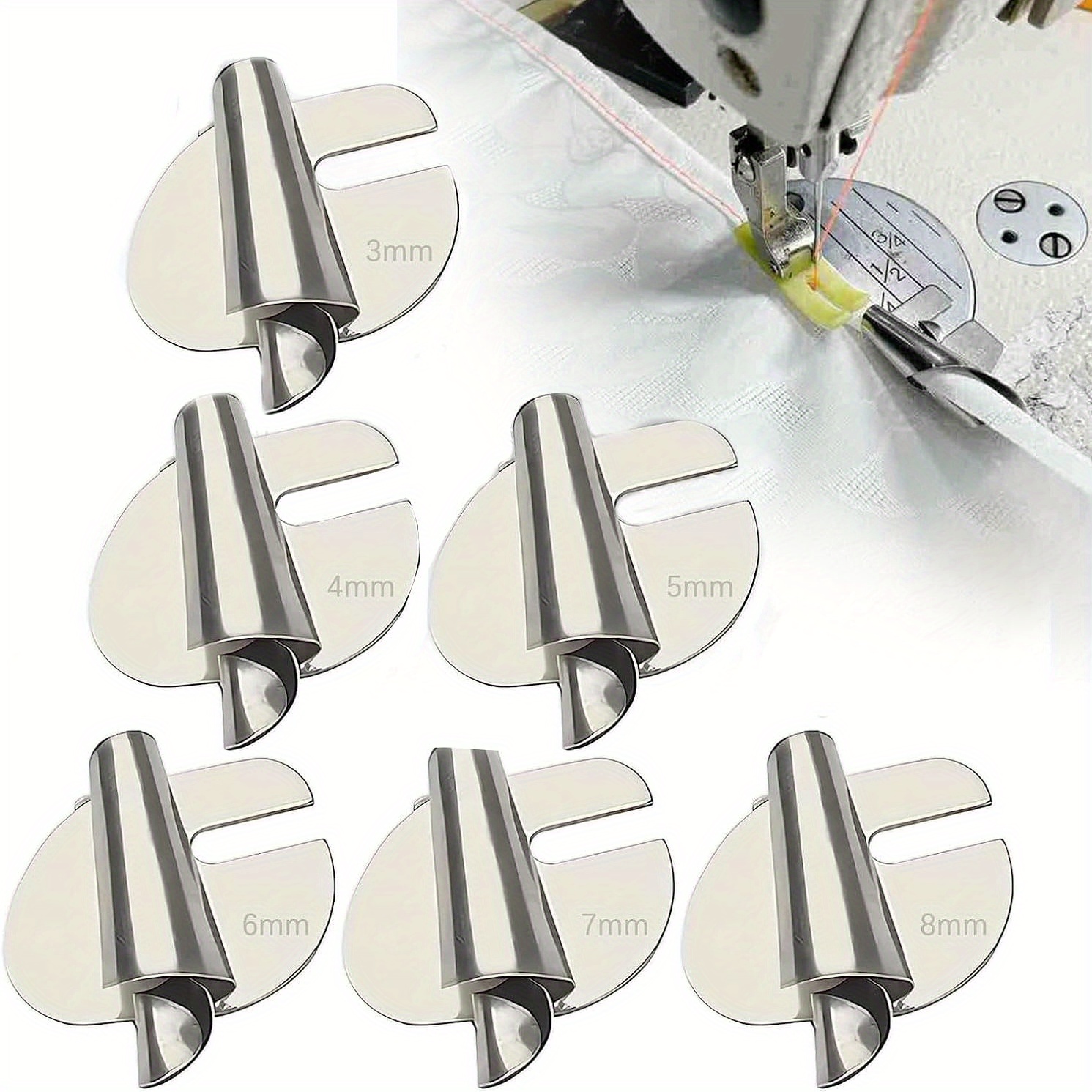 8PCS Wide Rolled Hemmer Foot 3mm-10mm, Sewing Rolled Hemmer Foot, Sewing  Rolled Hemmer Foot Universal, Rolled Hem Attachment for Sewing Machine
