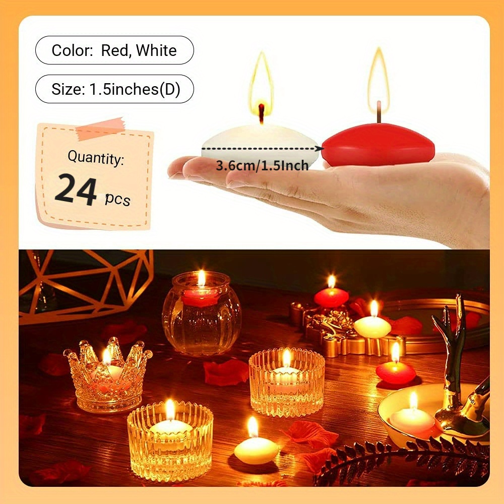 Juego de velas de San Valentín, velas rojas de la cena, decoración de la  mesa de