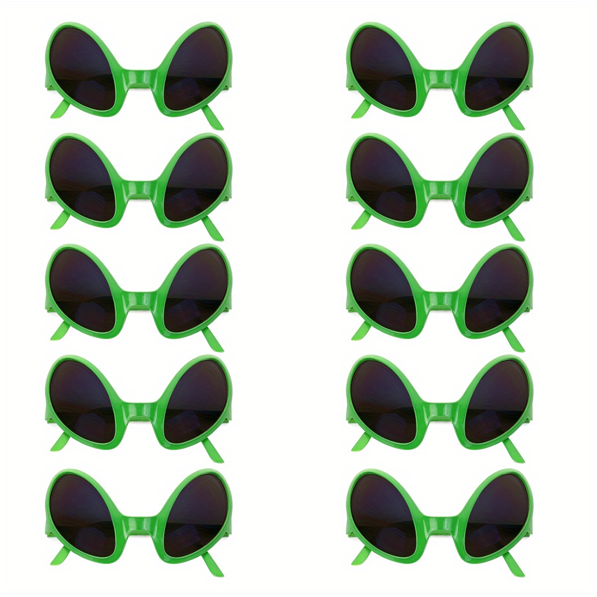 Alien Glasses Deluxe Empaquetado Green Plastic Alien Gafas de sol para  Navidad, Cosplay Favor y fiestas