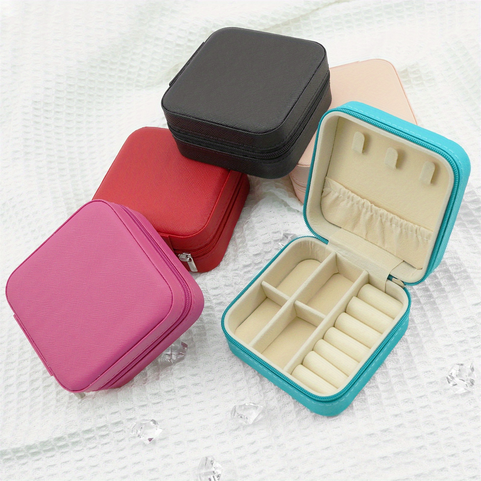 Jewelry Box Jewelry Storage Container Rectangle Travel - Temu