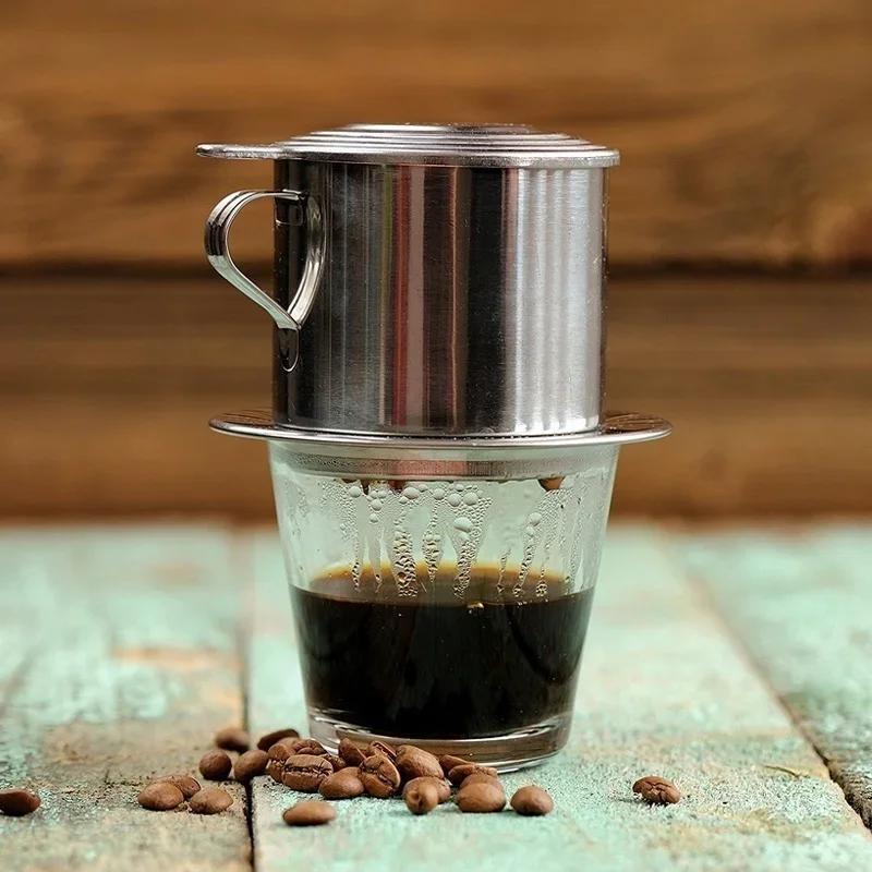 vietnamese style stainless steel coffee dripper portable easy to   for home office or travel details 2