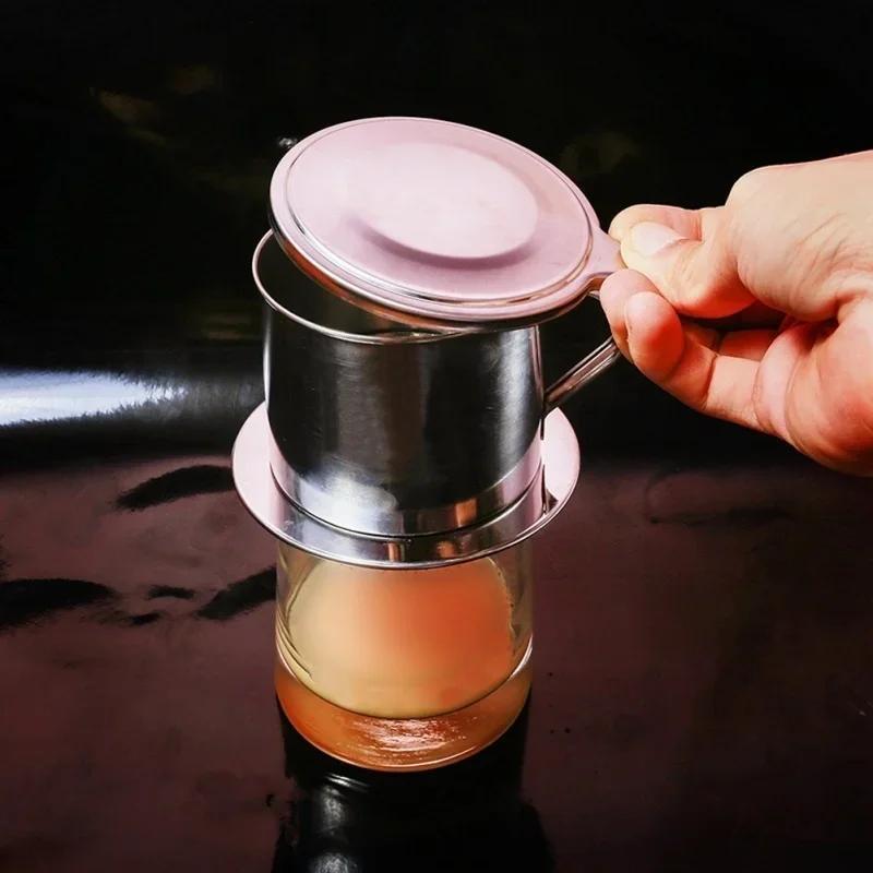 vietnamese style stainless steel coffee dripper portable easy to   for home office or travel details 3