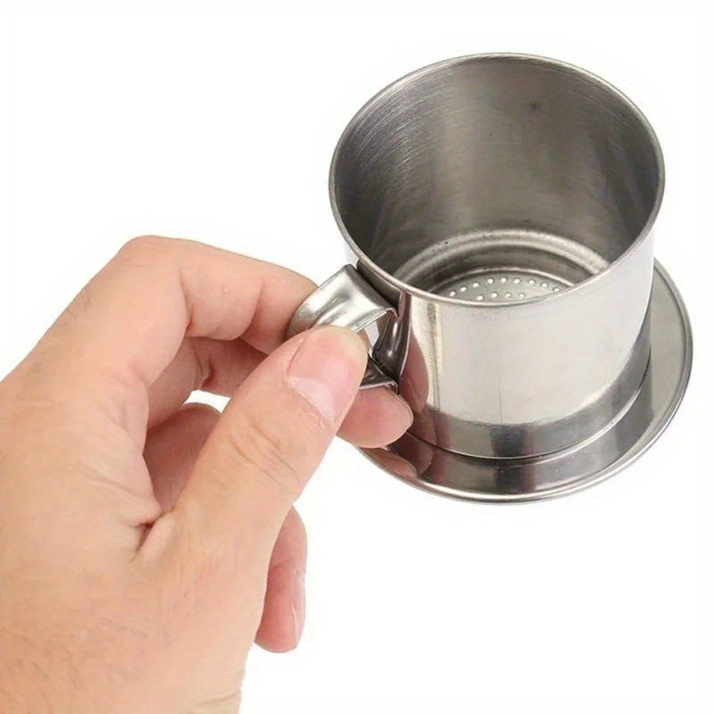 vietnamese style stainless steel coffee dripper portable easy to   for home office or travel details 7